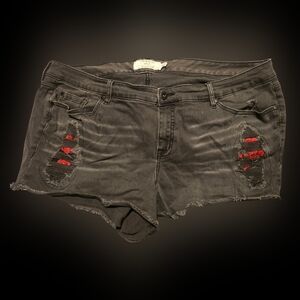 super cute black jean shorts